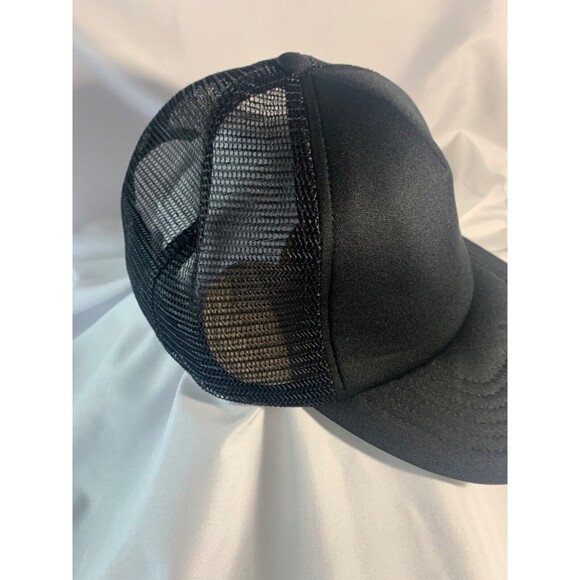 Ruxen Black Logo Hat Cap Black Embroidered Snapback Trucker Streetwear NEW - Picture 3 of 5